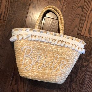 Straw bride tote-